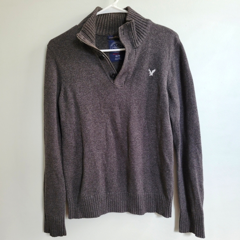 Old Navy 1/4 Zip Sweater - XS, Charcoal